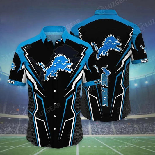 Detroit Lions Nfl Hawaiian Shirt New Collection Trends Summer Best Gift For Fans, NFL Hawaiian Shirt Moonbestprint