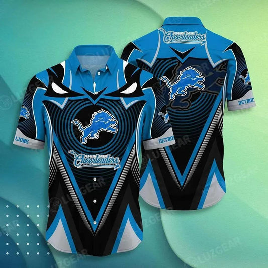 Detroit Lions Nfl – Hawaiian Shirt Short Style New Hot Trending Summer Best Gift For Men Women, NFL Hawaiian Shirt Moonbestprint