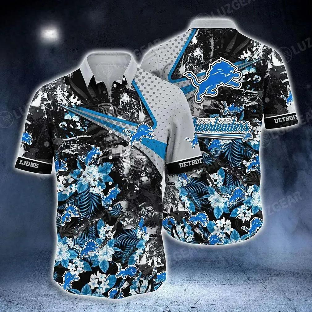 Detroit Lions Nfl Hawaiian Shirt Tropical Pattern New Hot Trend Summer For Sports Fans Nfl, NFL Hawaiian Shirt Moonbestprint