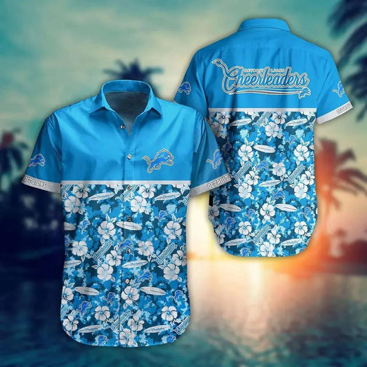 Detroit Lions Nfl Style Trending Summer Hawaiian Shirt, NFL Hawaiian Shirt Moonbestprint