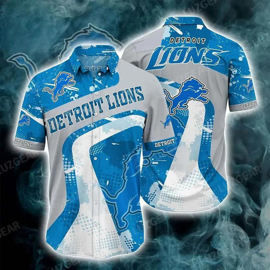 Detroit Lions Nfl Summer Hawaiian Shirt New Collection Gift For Sports Fans Nfl, NFL Hawaiian Shirt Moonbestprint