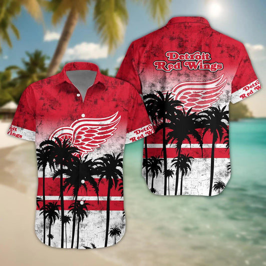 Detroit Red Wings Hawaii Shirt, NHL Hawaiian Shirt Moonbestprint