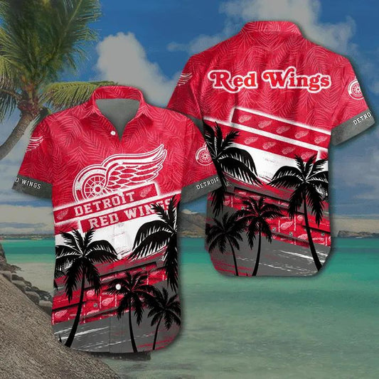 Detroit Red Wings Hawaiian Shirt 1, NHL Hawaiian Shirt Moonbestprint