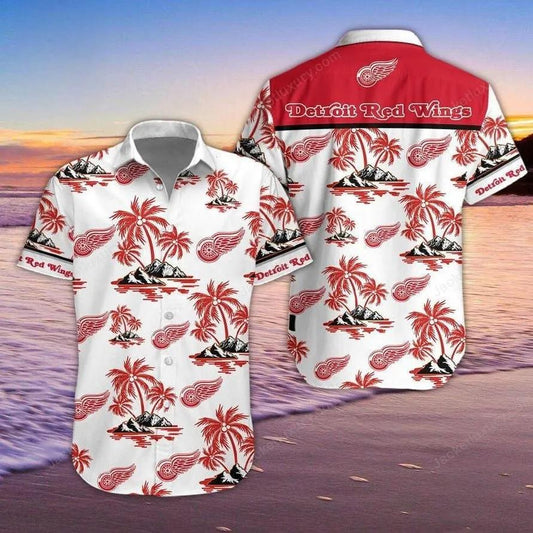 Detroit Red Wings Hawaiian Shirt 3, NHL Hawaiian Shirt Moonbestprint