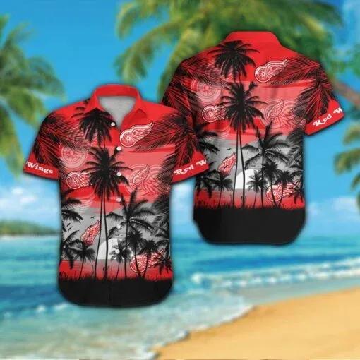 Detroit Red Wings Hawaiian Shirt, NHL Hawaiian Shirt Moonbestprint