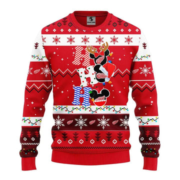 Detroit Red Wings Hohoho Ugly Christmas Sweater, NHL Christmas Sweater Moonbestprint