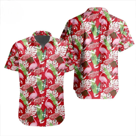 Detroit Red Wings NHL Hockey Team Hawaiian Shirt, NHL Hawaiian Shirt Moonbestprint