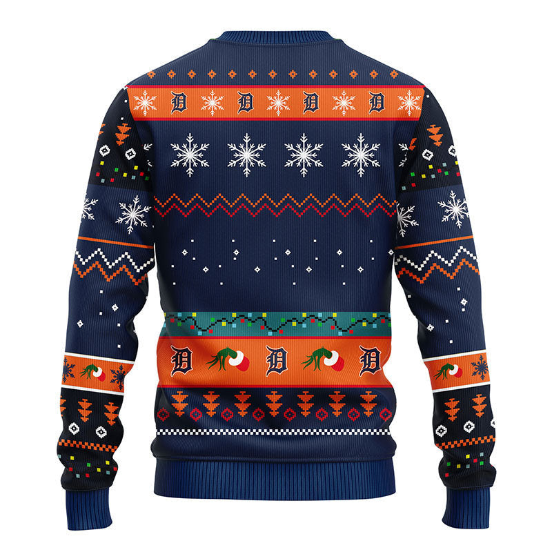 Detroit Tigers 12 Grinch Xmas Day Ugly Christmas Sweater, Grinch Xmas Sweater Moonbestprint