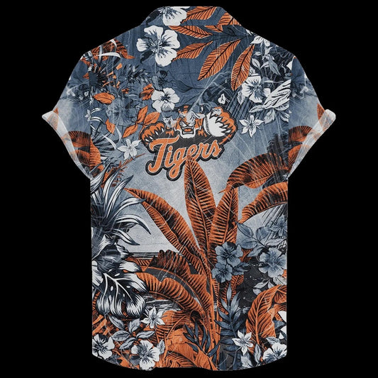 Detroit Tigers Coastal Skull Hawaiian Shirt 1, MLB Hawaiian Shirt Moonbestprint