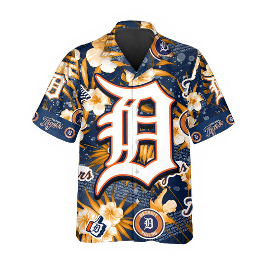 Detroit Tigers Hawaiian Shirt, MLB Hawaiian Shirt Gift For Fans Moonbestprint
