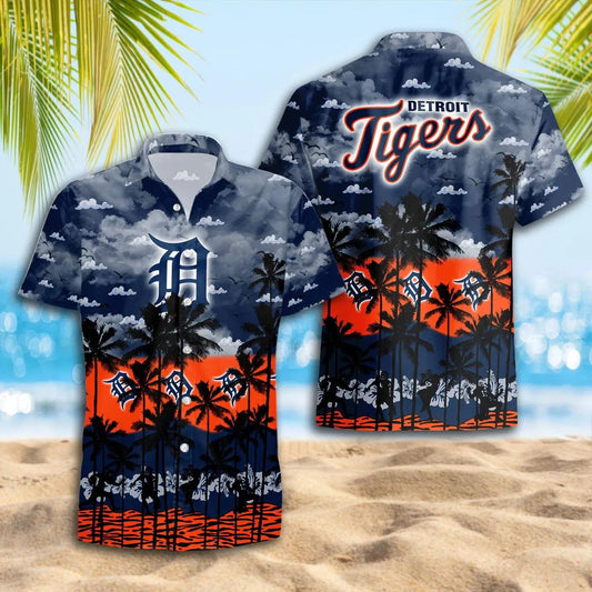 Detroit Tigers Hawaiian Shirt Trending Summer. Gift For Detroit Tigers Fan, MLB Hawaiian Shirt Moonbestprint