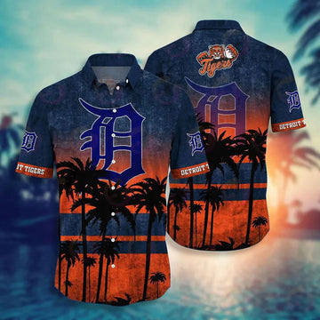 Detroit Tigers Hawaiian Shirt, MLB Hawaiian Shirt Moonbestprint
