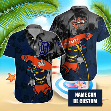 Detroit Tigers MLB-Hawaiian Shirt Custom, MLB Hawaiian Shirt Moonbestprint