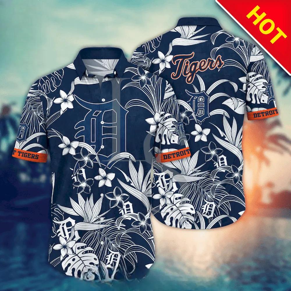 Detroit Tigers MLB Summer Flower Aloha Hawaii Shirt, MLB Hawaiian Shirt Moonbestprint