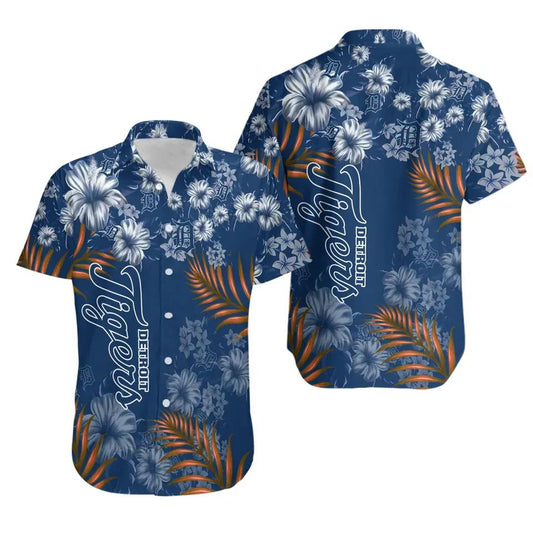 Detroit Tigers Short Sleeve Button Up Tropical Hawaiian Shirt, MLB Hawaiian Shirt Moonbestprint