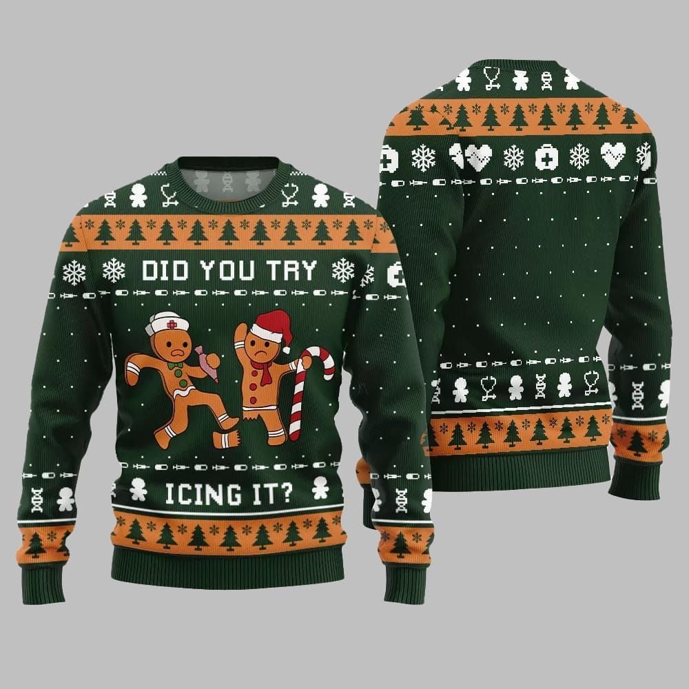 Did You Try Icing It Ugly Sweater 2026 Christmas - Moonbestprint