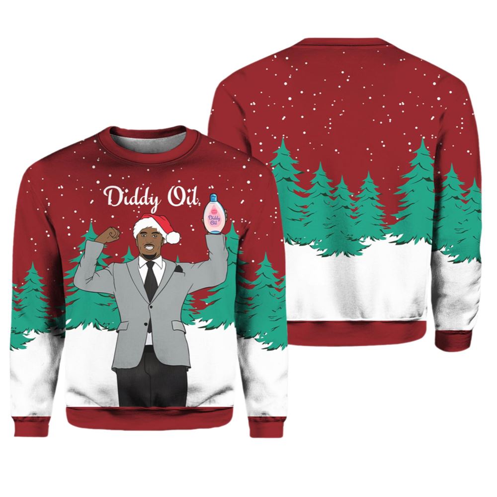 Diddy Oil Ugly Christmas Sweater - Moonbestprint