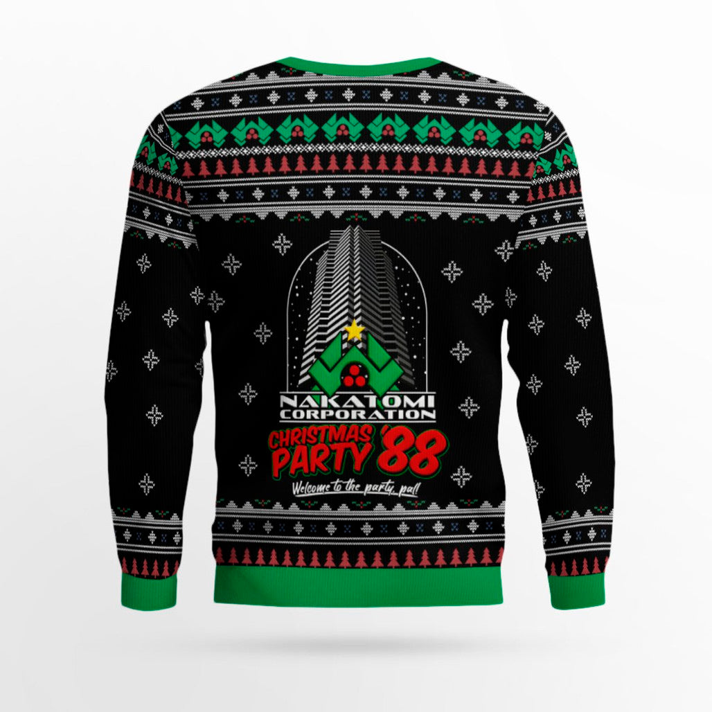 Die Hard Ho Ho Ho Machine Gun Christmas Ugly Sweater – Moonbestprint