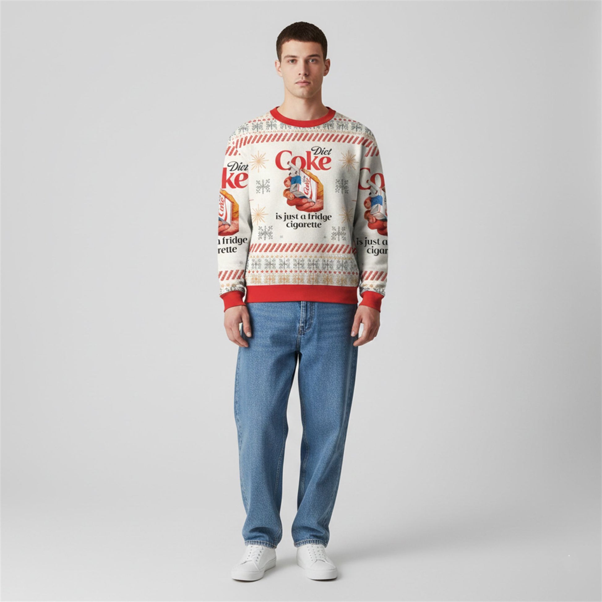 Diet Coke Is Just A Fridge Cigarette Christmas Ugly Sweater 2026 Christmas - Moonbestprint