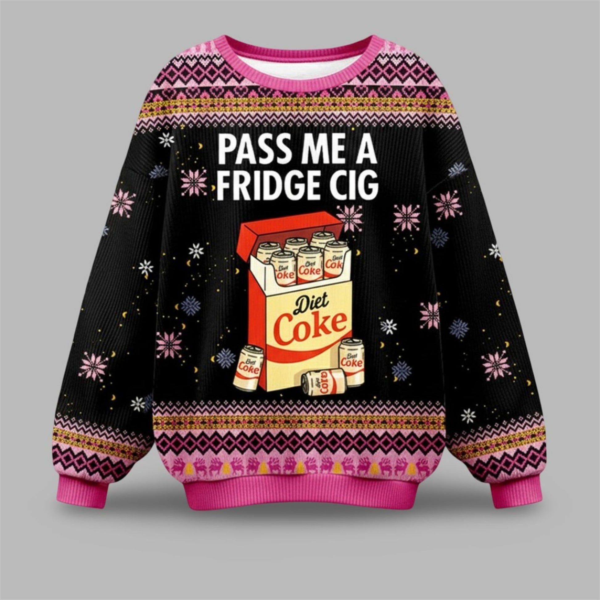 Diet Coke Pass Me A Fridge Cigarette Ugly Sweater 2026 Christmas - Moonbestprint