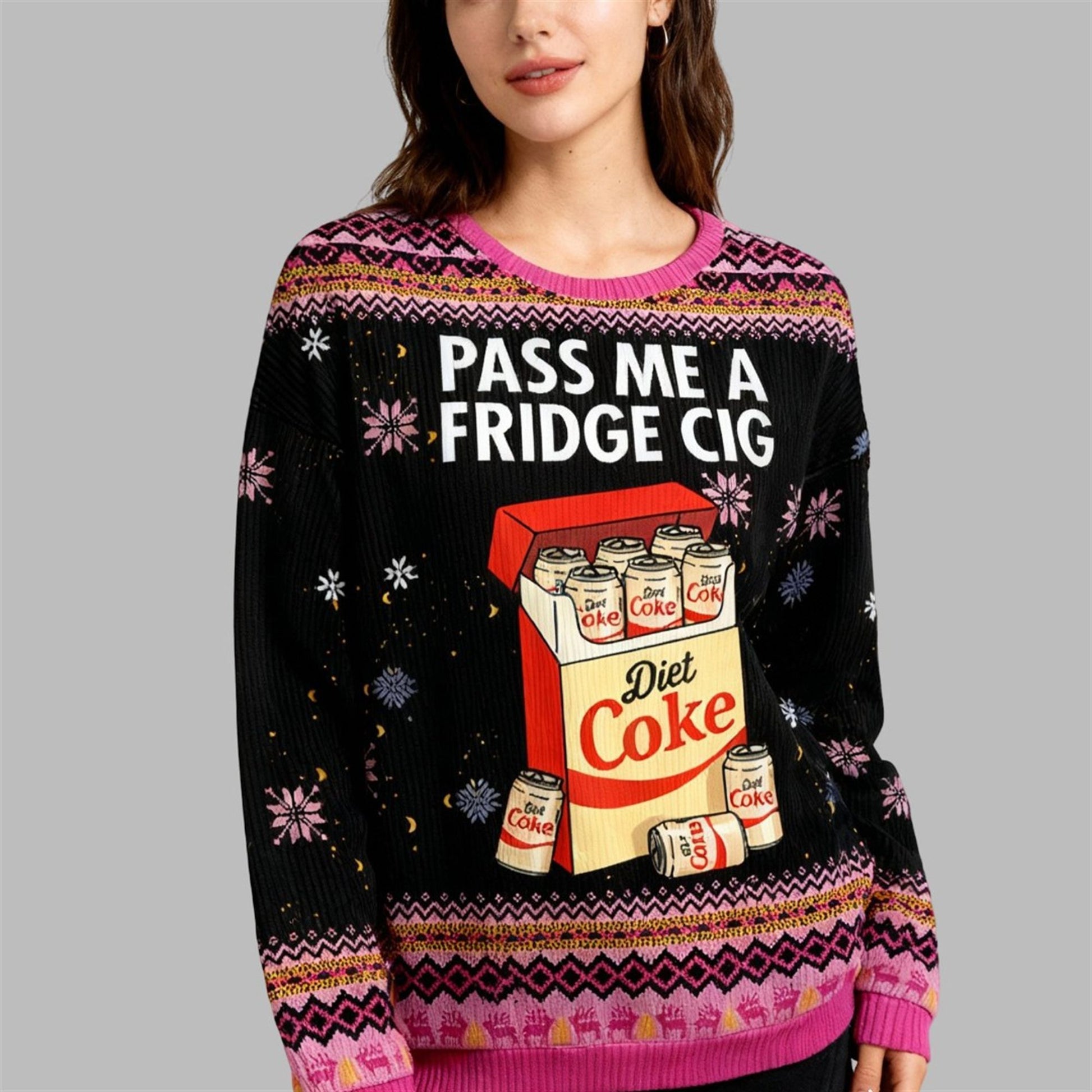 Diet Coke Pass Me A Fridge Cigarette Ugly Sweater 2026 Christmas - Moonbestprint