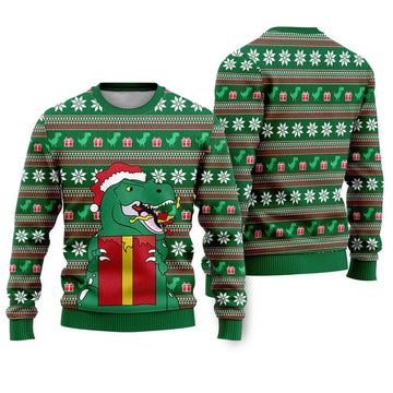 Dinasour Santa Ugly Christmas Sweater - Moonbestprint