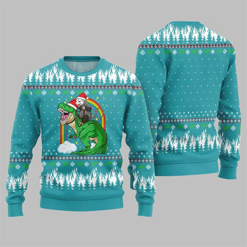 Dinosaur And Opossum Ugly Sweater 2026 Christmas - Moonbestprint