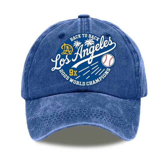 Dodgers Back To Back 2025 World Champions Hat -Moonbestprint