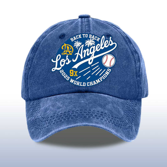Dodgers Back To Back 2025 World Champions Hat -Moonbestprint