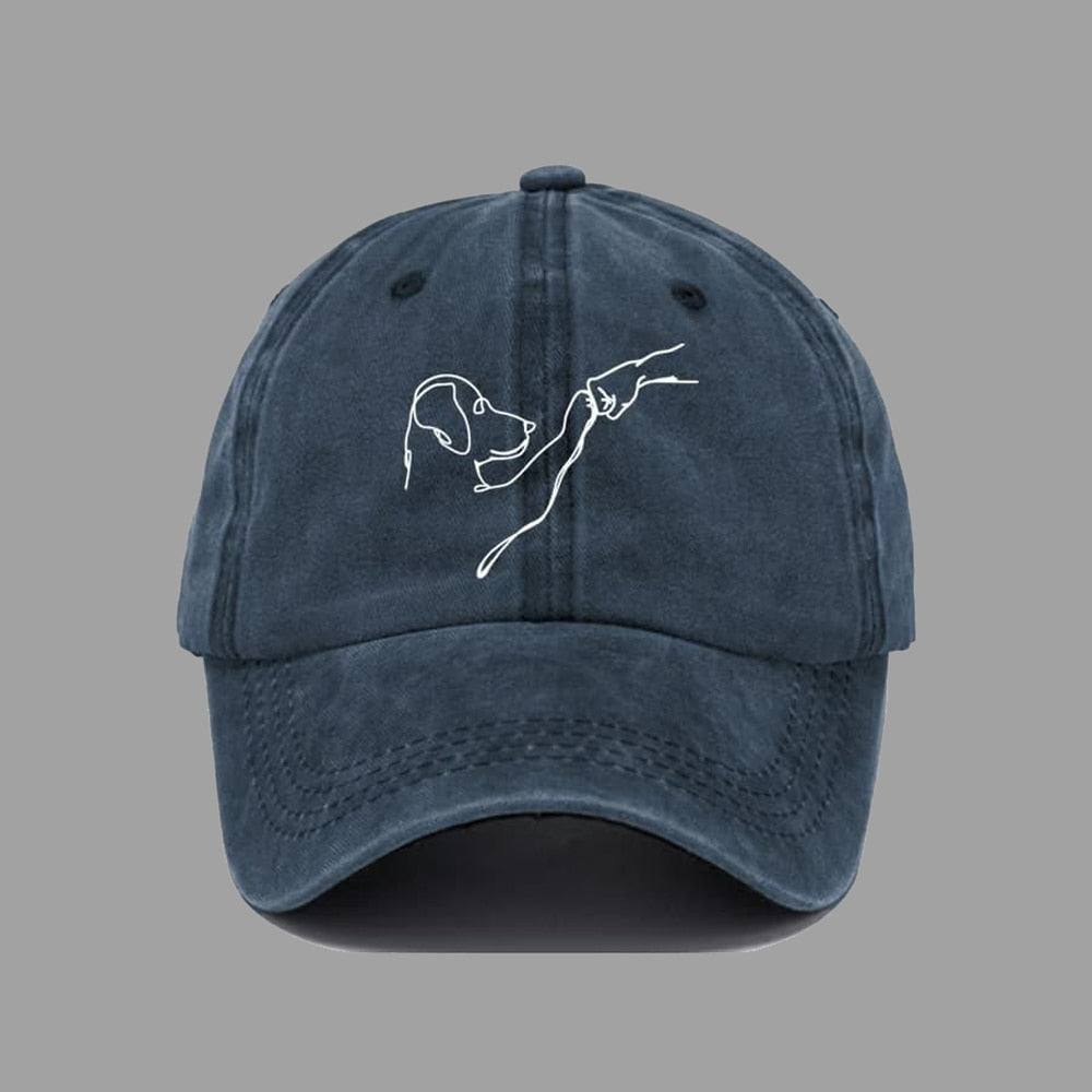 Dog And People Punch Hand Baseball Cap Moonbestprint
