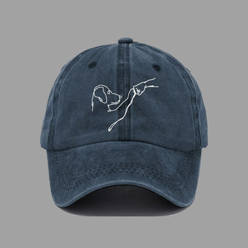 Dog And People Punch Hand Baseball Cap Moonbestprint