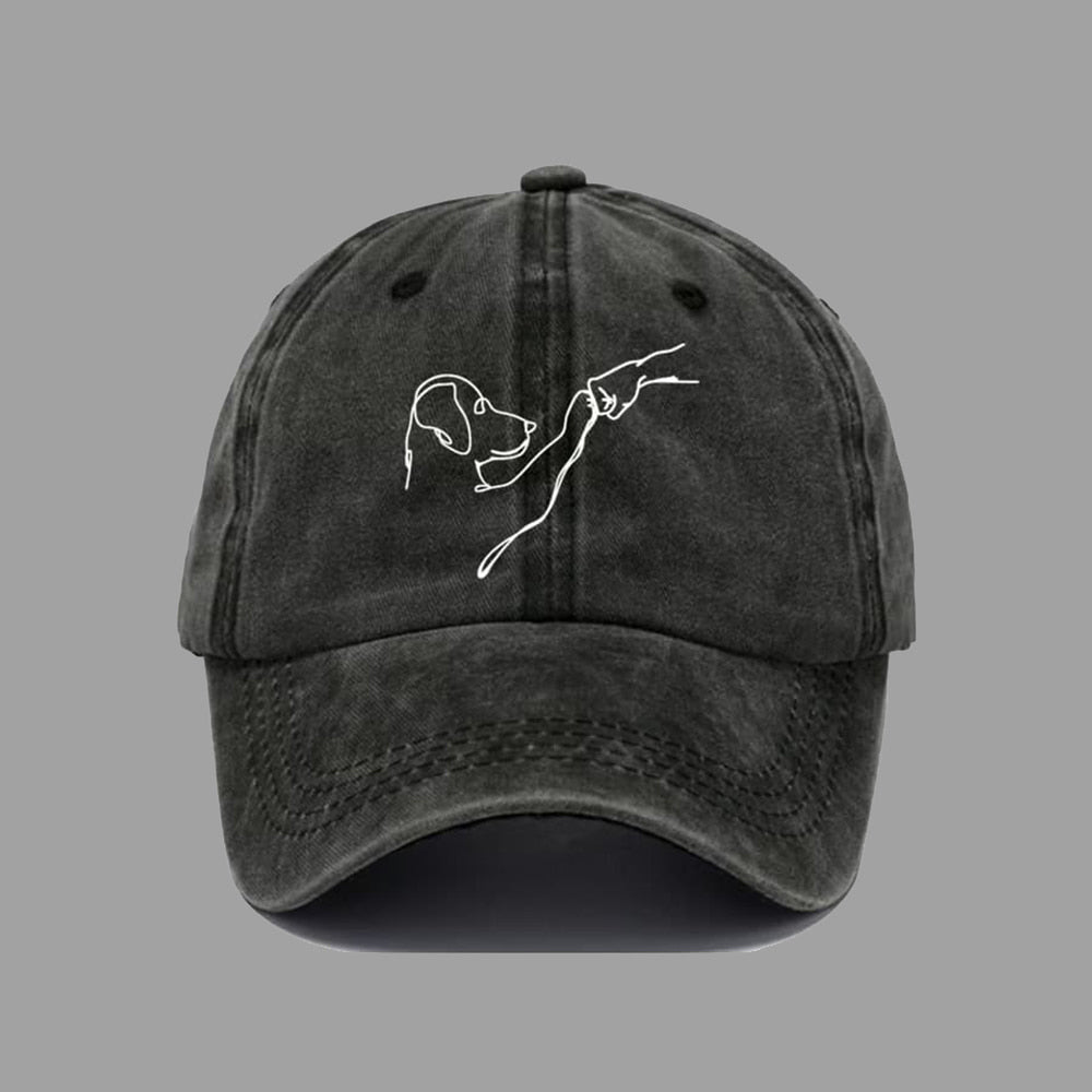 Dog And People Punch Hand Baseball Cap Moonbestprint