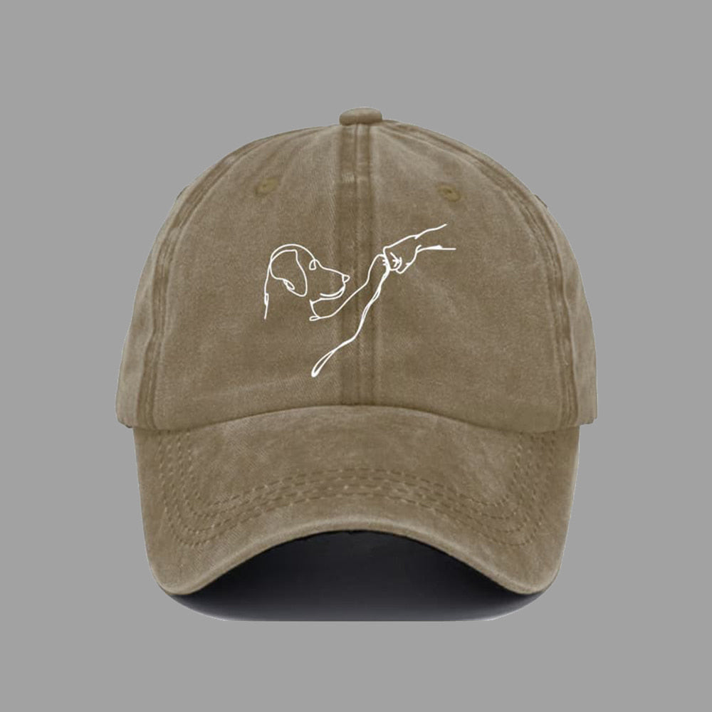 Dog And People Punch Hand Baseball Cap Moonbestprint