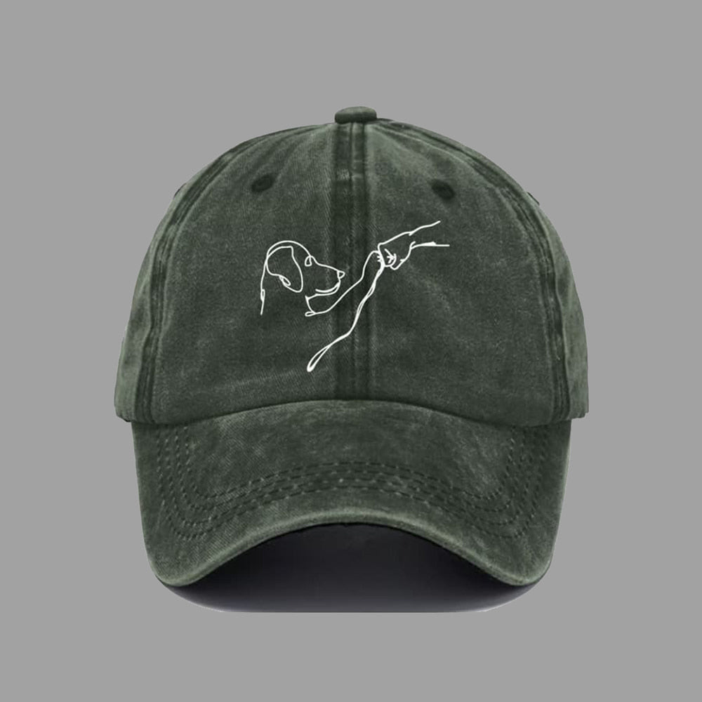 Dog And People Punch Hand Baseball Cap Moonbestprint