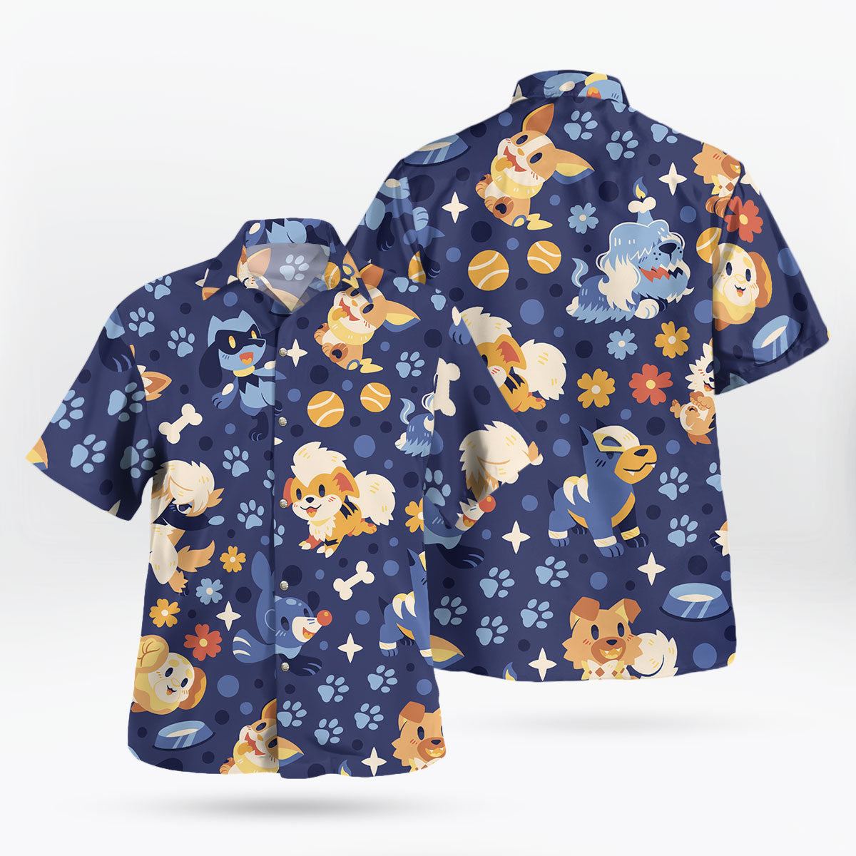 Dog Pokemon Hawaiian Shirt Tropical Style – Moonbestprint
