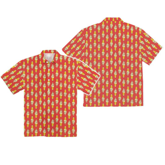 Dole Whip Float Inspired Short Sleeved Button Down Shirt - Moonbestprint