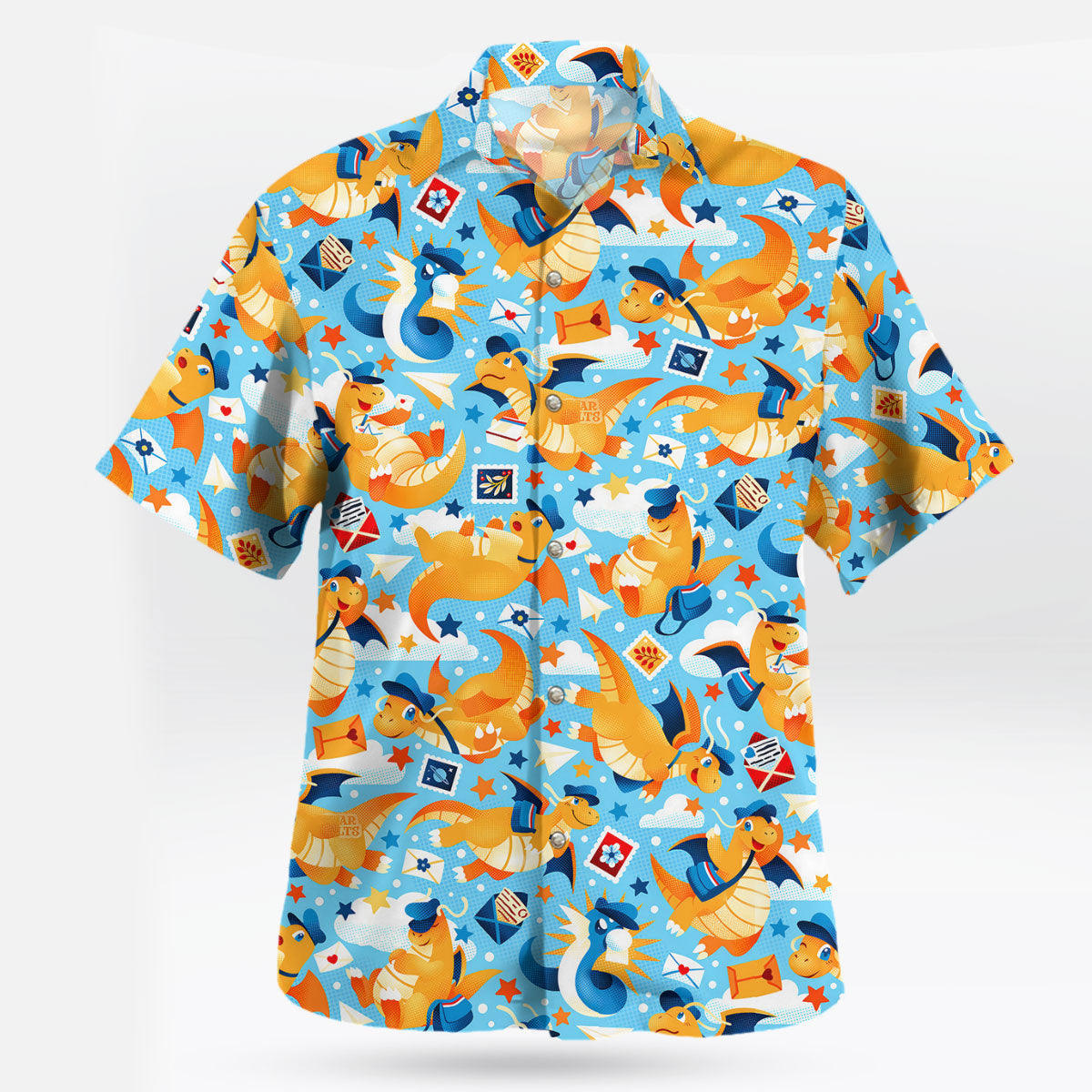 Dragonite Dratini Pokémon Hawaiian Shirt Blue Tropical – Moonbestprint