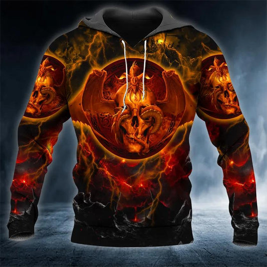 Dragons Dissent Skull 3D Hoodie Moonbestprint
