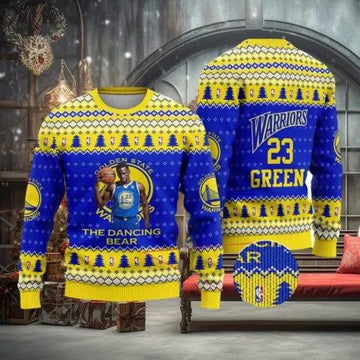 Draymond Green Golden States Warriors NBA Christmas Ugly Sweater, NBA Chritsmas Sweater Moonbestprint