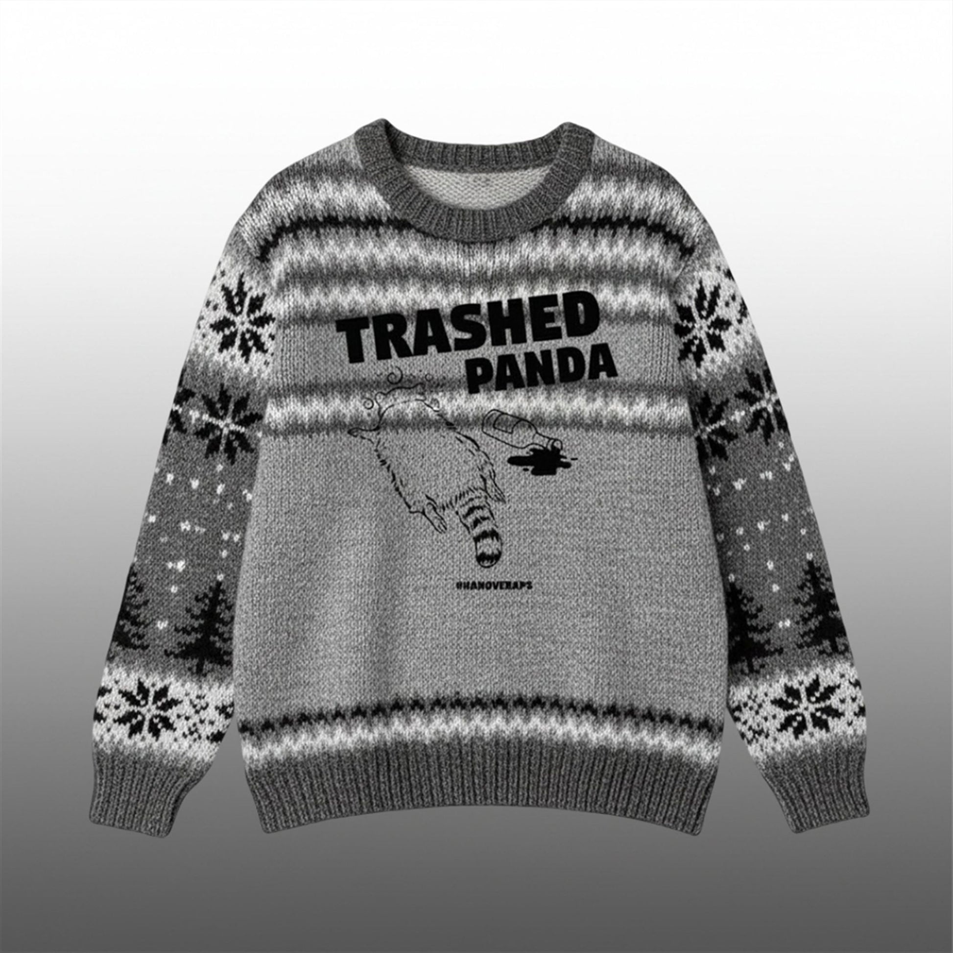 Drunk Raccoon Trashed Panda Ugly Sweater - Moonbestprint