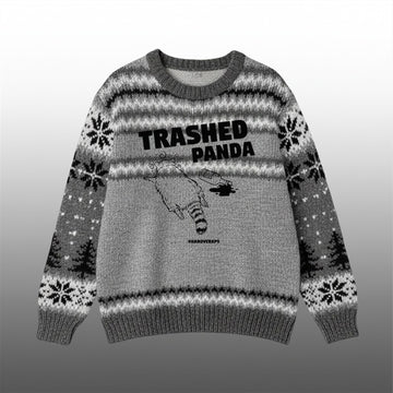Drunk Raccoon Trashed Panda Ugly Sweater - Moonbestprint