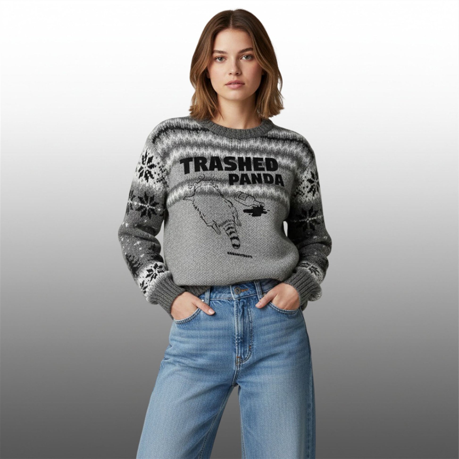Drunk Raccoon Trashed Panda Ugly Sweater - Moonbestprint