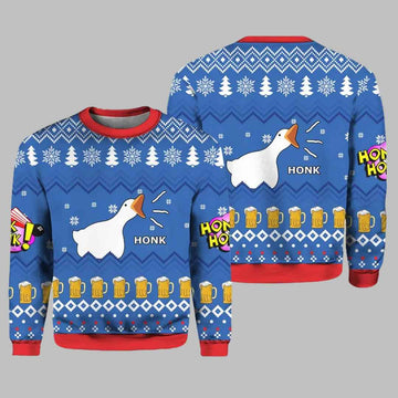 Duck Honk Honk Goose Ugly Christmas Sweater – Moonbestprint