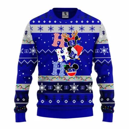 Duke Blue Devils Hohoho Ugly Christmas Sweater, NCAA Christmas Sweater Moonbestprint