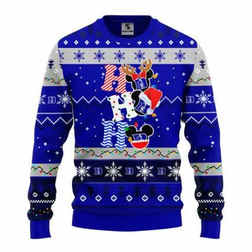 Duke Blue Devils Hohoho Ugly Christmas Sweater, NCAA Christmas Sweater Moonbestprint
