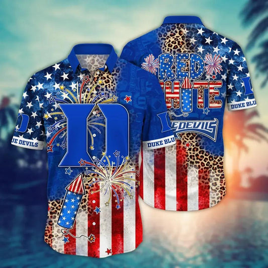 Duke Blue Devils NCAA Aloha Hawaiian Shirt, NCAA Hawaiian Shirt Moonbestprint