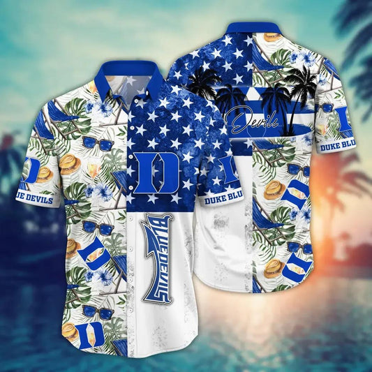 Duke Blue Devils NCAA Flower Aloha Hawaiian Shirt 12, NCAA Hawaiian Shirt Moonbestprint