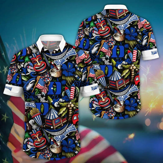 Duke Blue Devils NCAA Flower Aloha Hawaiian Shirt 14, NCAA Hawaiian Shirt Moonbestprint