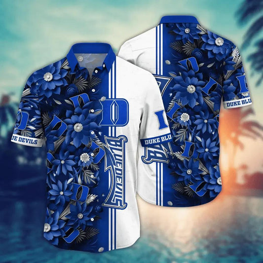 Duke Blue Devils NCAA Flower Aloha Hawaiian Shirt 3, NCAA Hawaiian Shirt Moonbestprint
