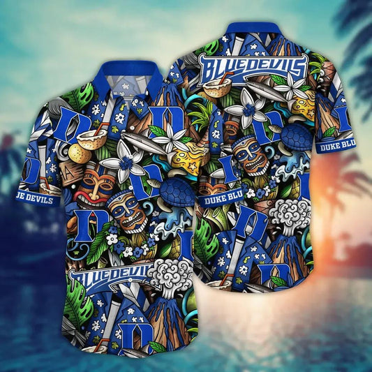 Duke Blue Devils NCAA Flower Aloha Hawaiian Shirt 6, NCAA Hawaiian Shirt Moonbestprint